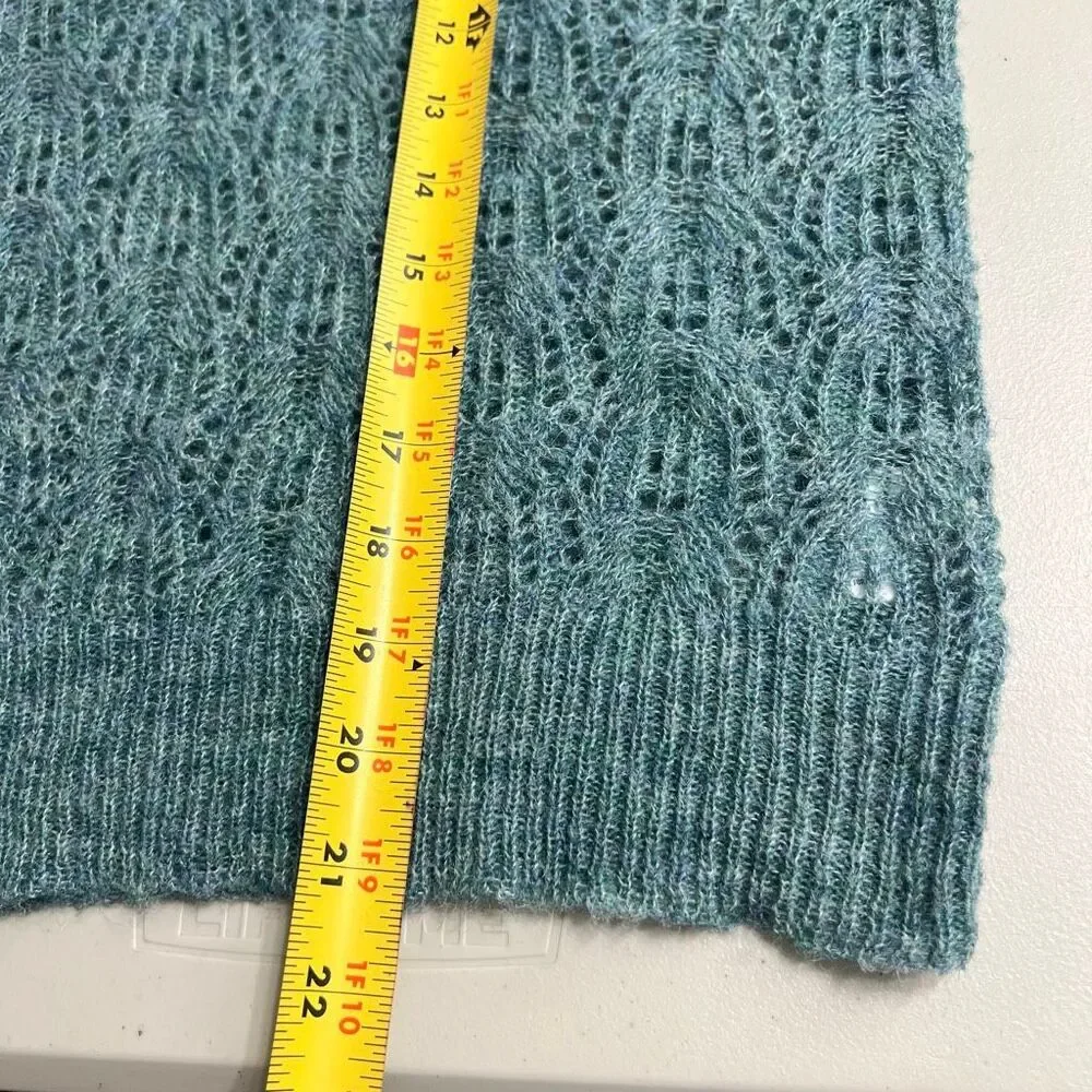 Bishop & Young Anthropologie Ruffle Neck Sweater Wool Blend Small Women